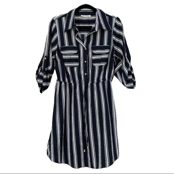 Speed Control Dresses Speed Control New York Black White Striped